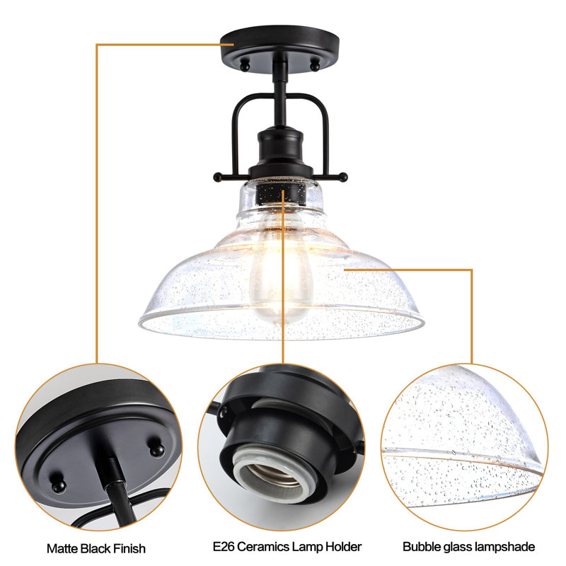 Flush Mount Ceiling Light Fixture Farmhouse Light Fixture