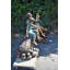 Statue de trois enfants jouant avec des papillons en bronze - Taille: L 70 po x l 25 po x H 45 po
