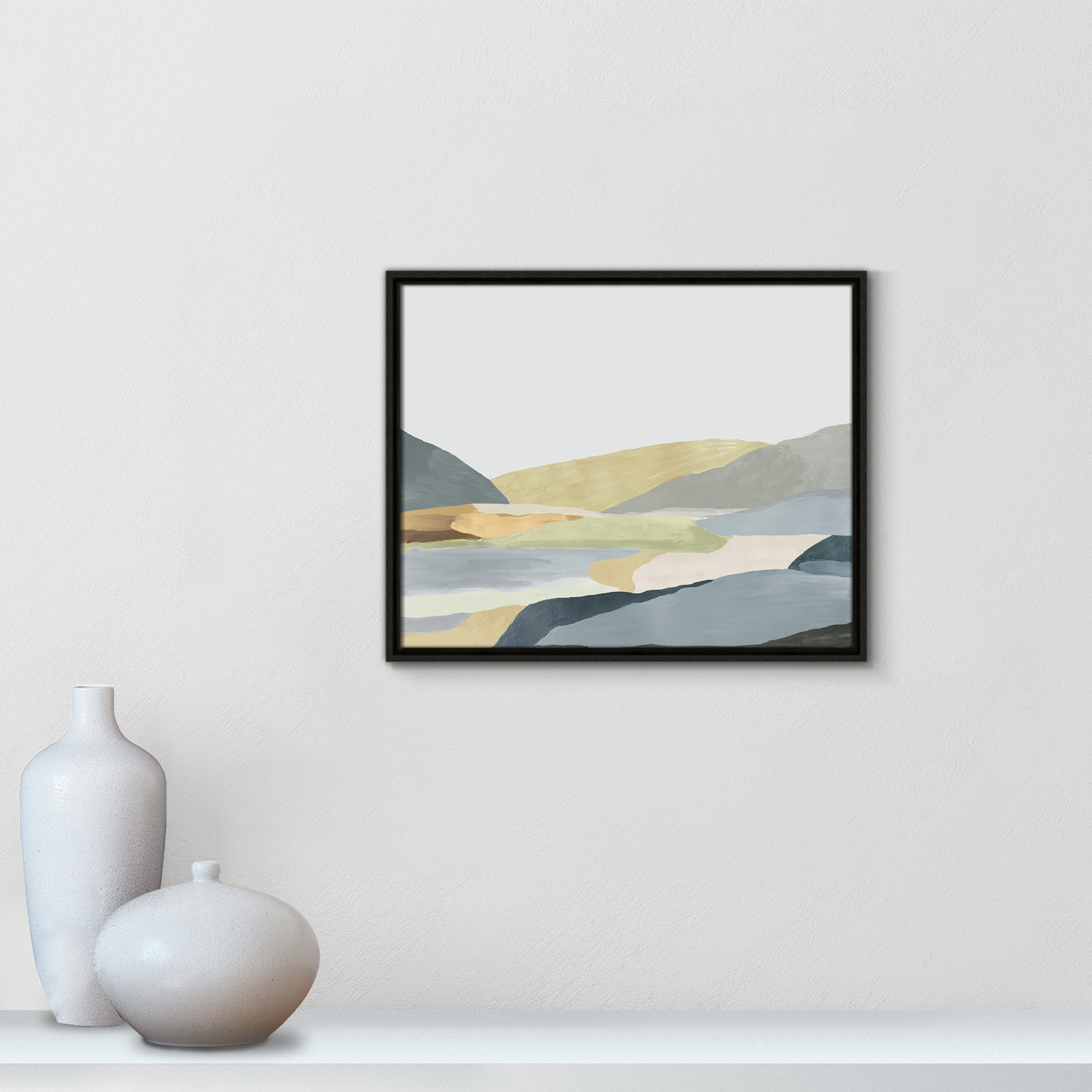 Blair "Warm Hills II" Painting, 17.5" H x 21.5" W x 2" D, Espresso Canvas