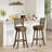 Set of 4 Bar Stools 30'' Swivel Bar Chairs w/ PE Rattan Backrest Bar Height-290455928-290455935