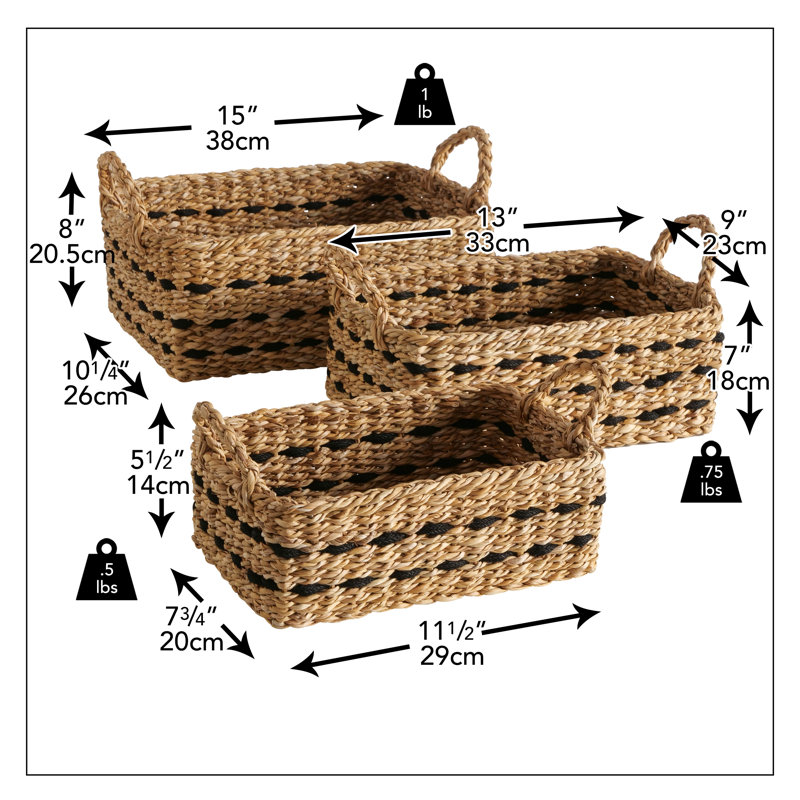 Seagrass And Jute Wicker Baskets
