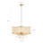 23.6" Coastal 6-Light Rope Drum Chandelier with Capiz Shell Accents