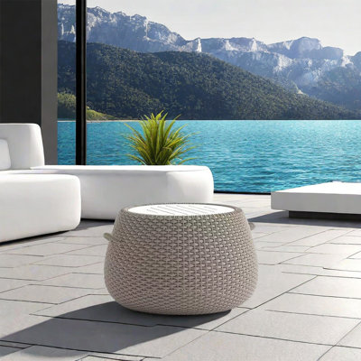 Table basse de patio en aluminium Brooklon