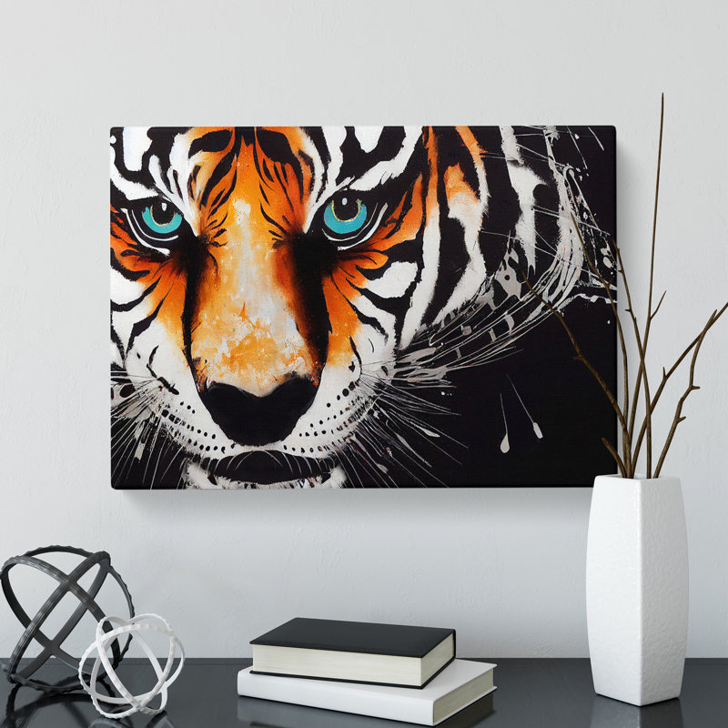 Painted Tiger - Wrapped Canvas, 35cm H x 50cm W x 3cm D