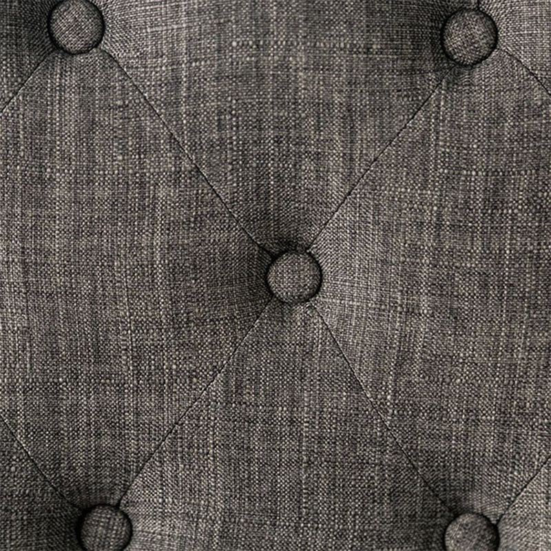 Ensemble de 2 chaises de salle à manger avec dossier capitonné et chaise d'appoint, Gris