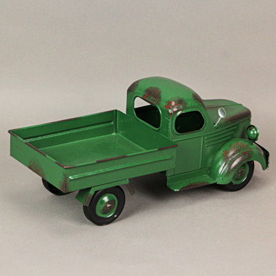 Boîte à fleurs et pot de fleurs vintage en métal vert campagnard rustique nazam pour la décoration intérieure / extérieure - L 14 po x l 6,5 po x H 6 po
