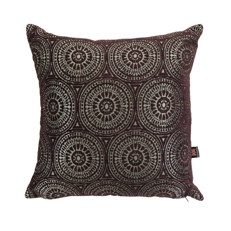 Chilton Geometric Square Cushion, Large, Purple