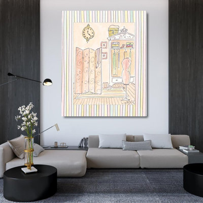 Lark Manor Leal, Steve Gallery Wrapped Canvas Art Titled: Powder Room II