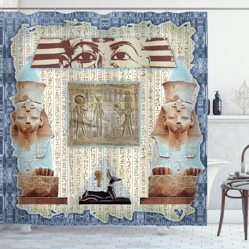 Shower Curtain with Hooks Included, 69" W x 70" L