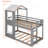 Twin Over Twin Bunk Bed Wood Bed With Roof, Window, Guardrail, Ladder