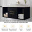Meuble-lavabo mural moderne 39,4 po avec meuble-lavabo flottant ovale en céramique massif-133602211