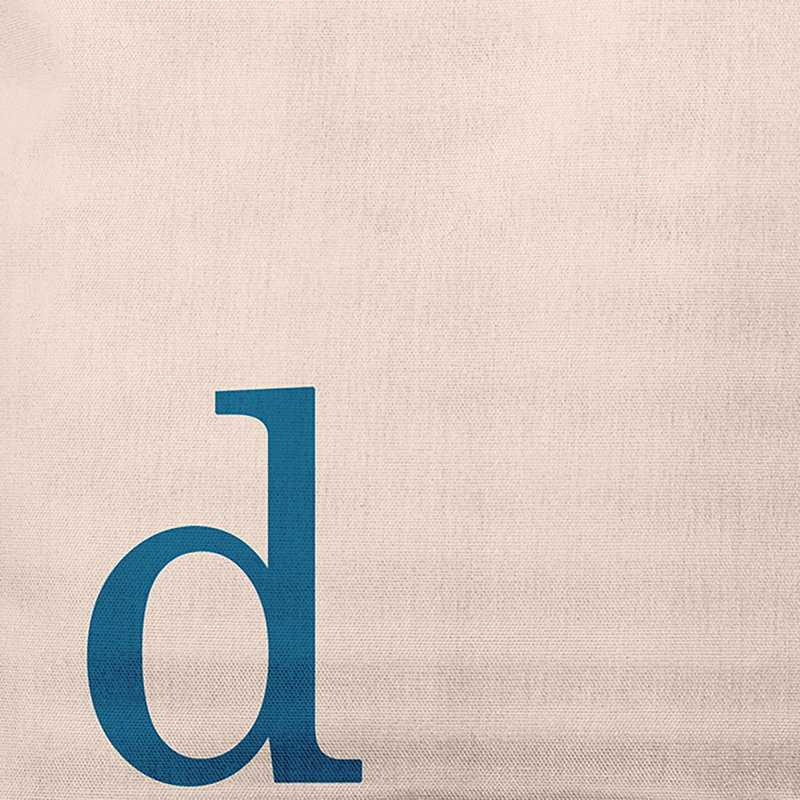 Coussin décoratif intérieur / extérieur Modern Monogram, Beige / bleu