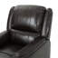 Fauteuil inclinable souple, fauteuil inclinable coulissant en polyuréthane brun avec pivot et fauteuil inclinable manuel