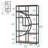 Geometric Design Display Shelf,Spacious Bookcase,Freestanding Bookshelf