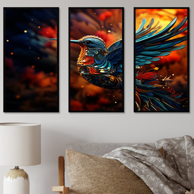 Colibri bleu, vol des tropiques - Art mural colibri