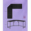 Hiller L-Shaped Metal Base Writing Desk-334767412