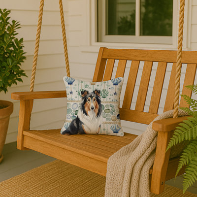 Coussin décoratif en verre Tricolor Collie