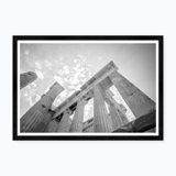 Doric Gateway In Black & White Print by Tim Klein