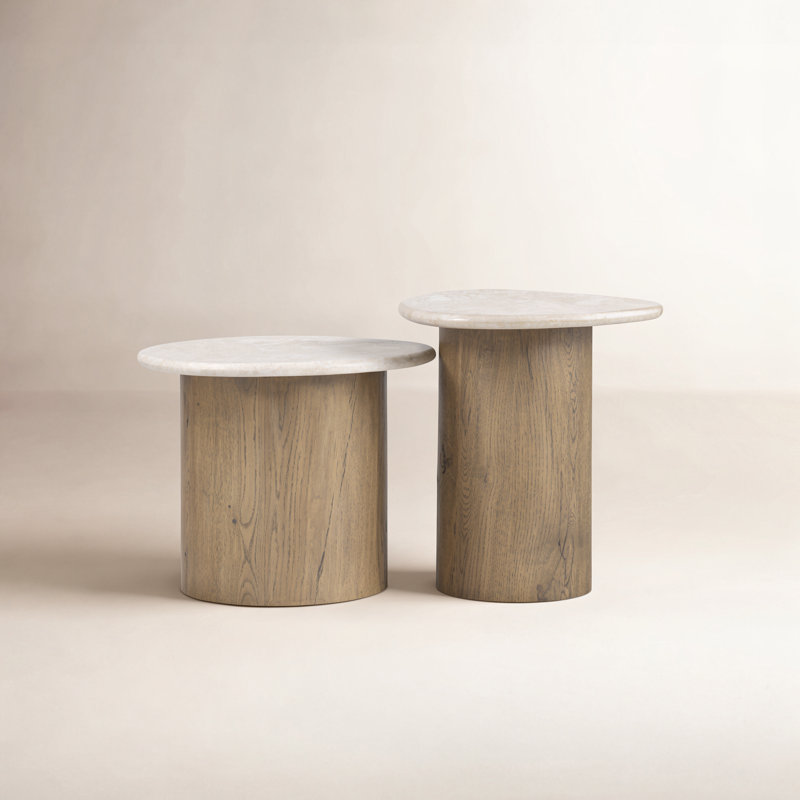 Kovo Marble Nesting End Table