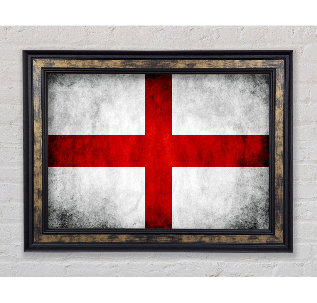 St George Flagge England - Einzelner Bilderrahmen Kunstdrucke