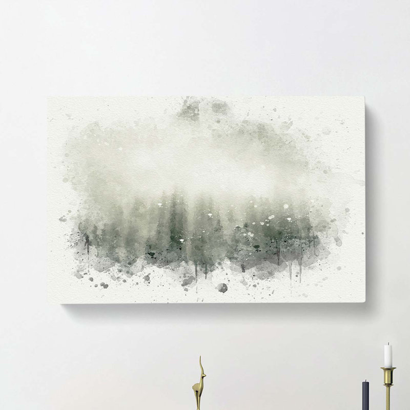 Moody Forest In Misurina Italy In Abstract - Wrapped Canvas Print, 50cm H x 76cm W x 3cm D