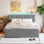 Lit plateforme tapissier grand avec lit gigogne simple Teddy-1737459526-1737459523