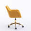 Chaise de bureau Teddy en tissu, pivotante à 360 ° à hauteur réglable, capacité de 250 lb, facile à assembler, idéale pour le bureau à domicile-1326401394