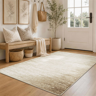 Area Rug - Soft Vintage Carpet with Canvas Backing, Classic Floor Rug for Living Room Dining Room