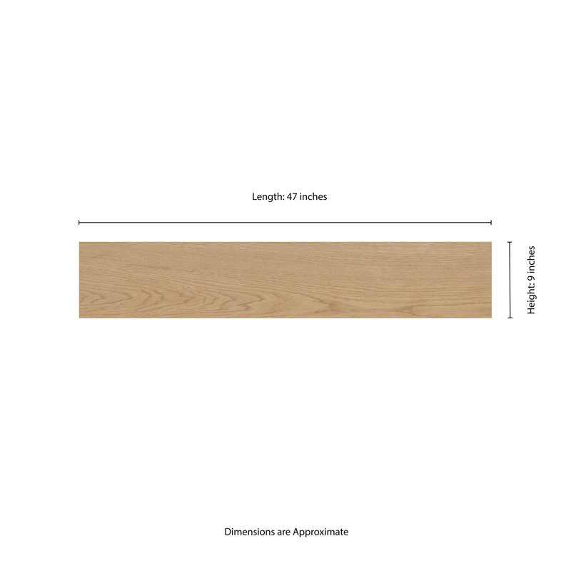 Sandaro 9 in. x 47 in. Matte Porcelain Wood Look Floor and Wall Tile, Lira