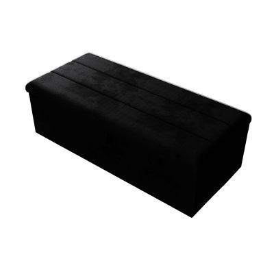 Airiona 102cm Wide Rectangle Striped Standard Ottoman with Storage