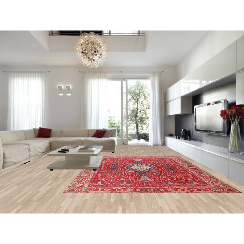 Tapis unique Heriz Serapi noué à la main 10 pi 1 po x 13 pi 11 po