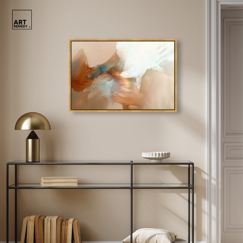 «Flowing Rust II», reproduction d'art sur toile encadrée dorée par Art Remedy, cadre doré, 30 x 20, H 21 po x l 31 po