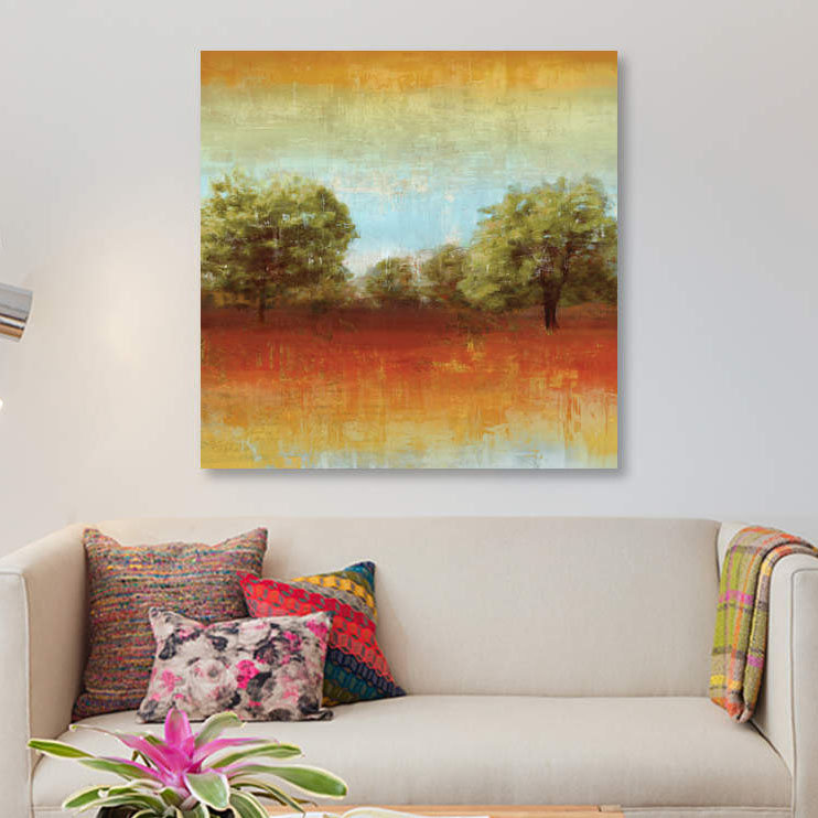 «All Aglow II» par Tom Reeves, reproduction sur toile, H 12 po x l 12 po x P 0,75 po, Toile tendue, Pas de tapis