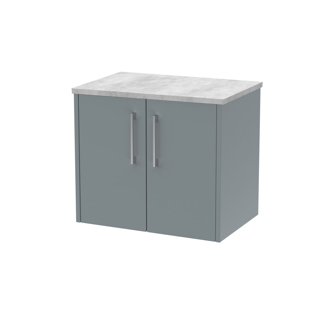 Juno 600mm Wall Hung Single Vanity Unit with Worktop