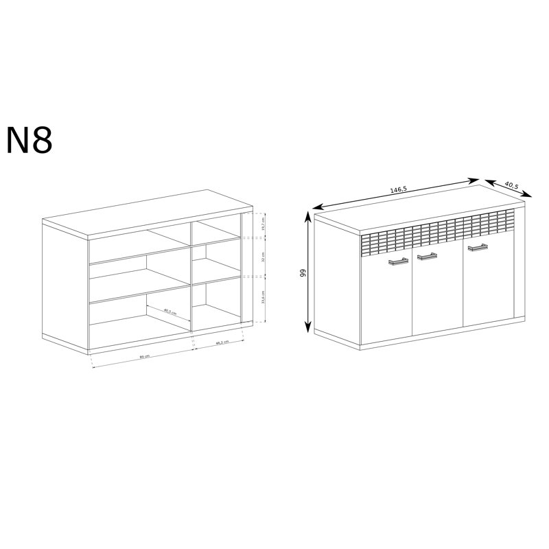 Temme 147cm Sideboard