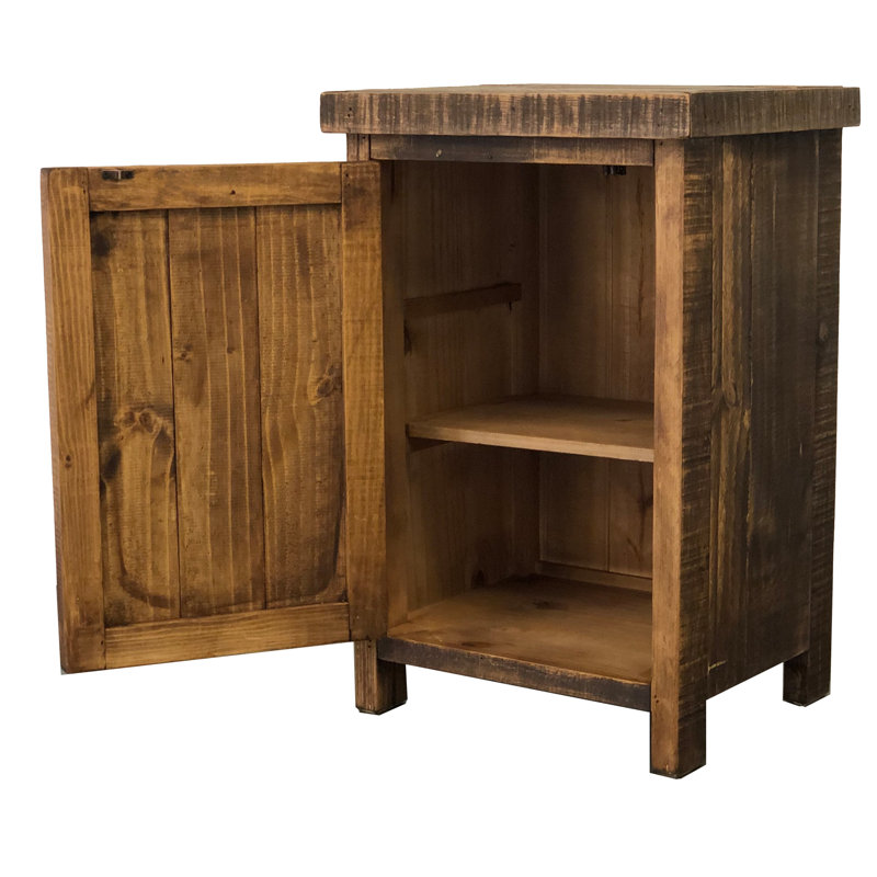 Clontz 19.5'' W Solid Wood Nightstand, Left