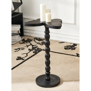 Solid Wood Pedestal End Table
