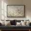 Framed Canvas Wall Art - Soft White Wildflower Field in Calm Neutral Palette - 16"x24", 24"x36"-529034444-529034445