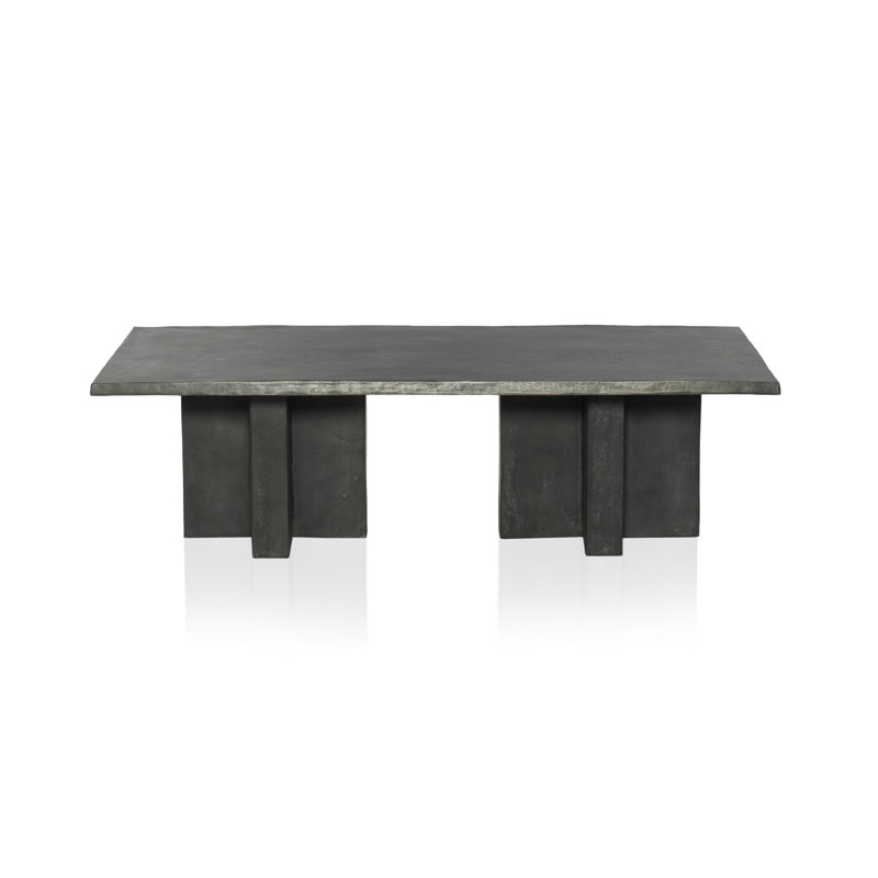 Gray Rectangular Aluminum Outdoor Cocktail Table