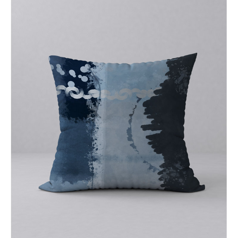 Housse de coussin décorative carrée à motif de véritables savoir-faire, H 18 po x l 18 po
