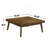 Square Wood Coffee Table, Walnut Brown
