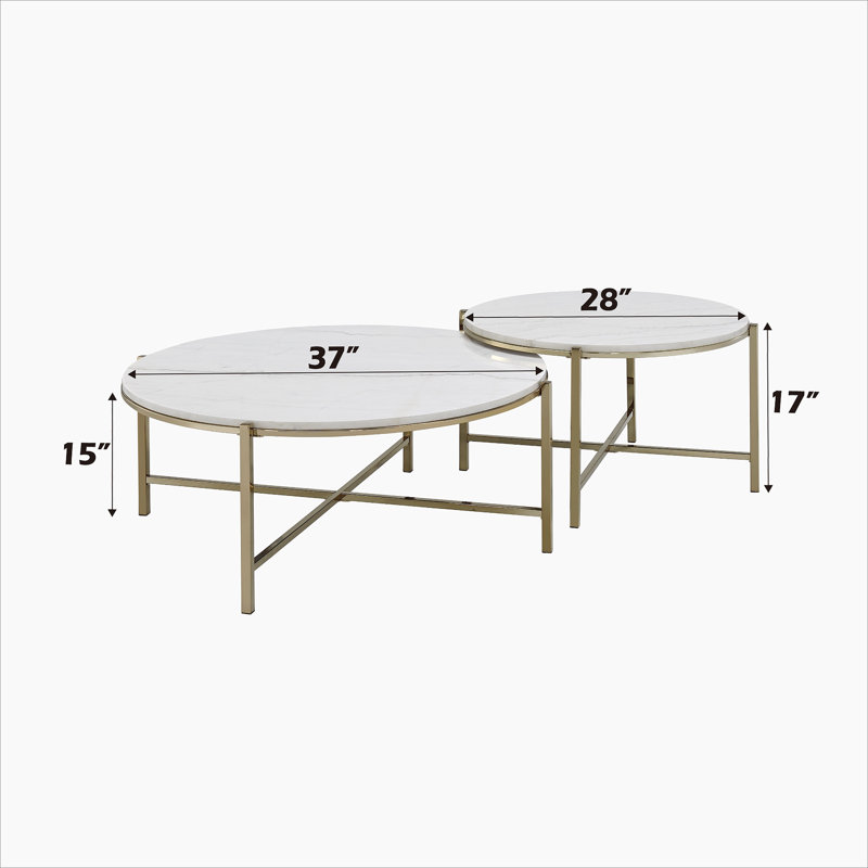 Ensemble de tables gigognes en marbre Zaidee