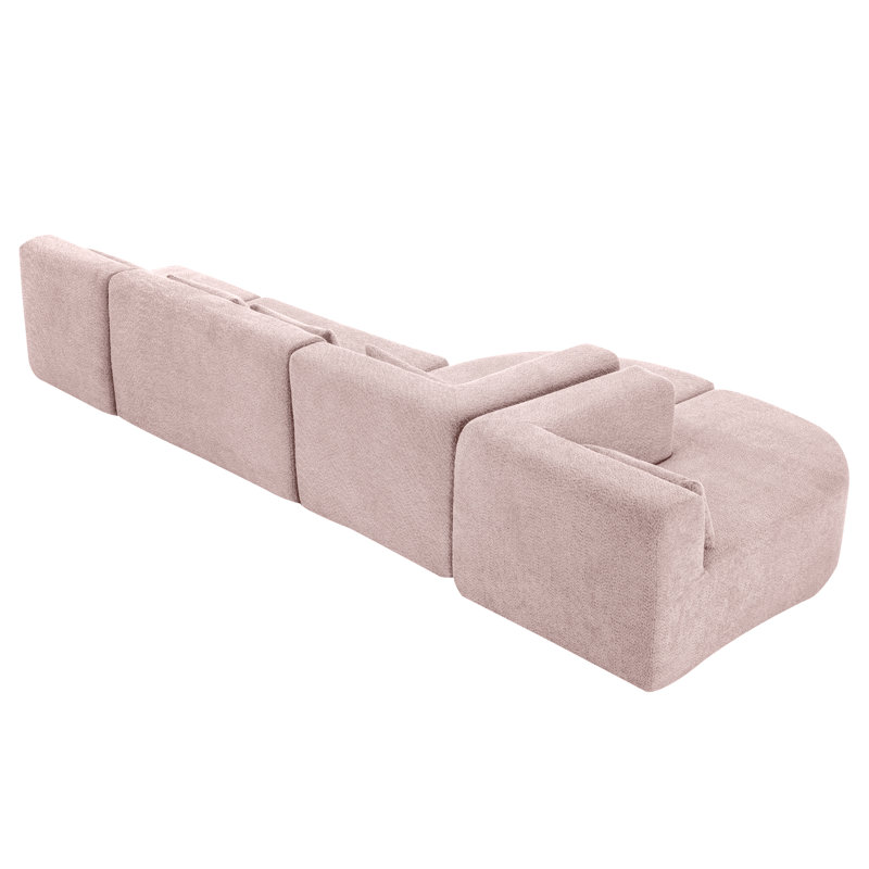 Canapé Boneless 144 ", Polyester rose