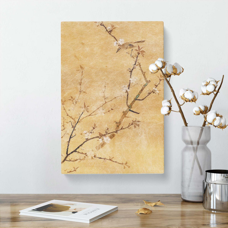 Bird on Cherry Blossoms by Maruyama Okyo - Wrapped Canvas, 60cm H x 40cm W x 3cm D