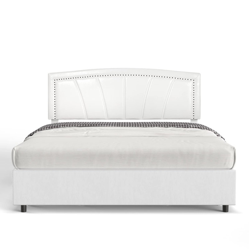 Tonyette 43.00''  Bed Frame With Drawers, Full, White