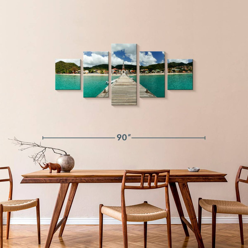 Martinique Dock, 34" H x 74" W
