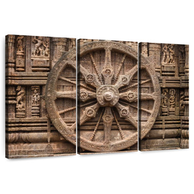 Senne rétro en bois sculpté