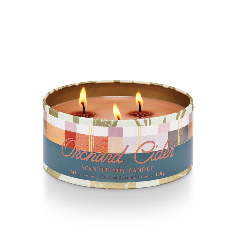 Orchard Cider Scented Soy Candle in Amber Tin