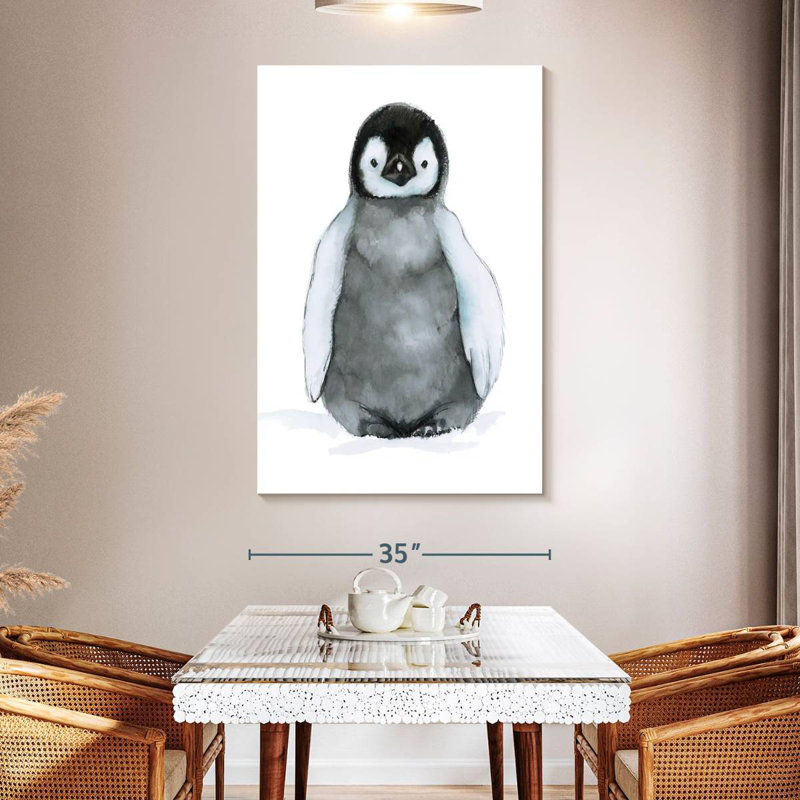 Illustration de bébé pingouin, H 51 po x l 34 po