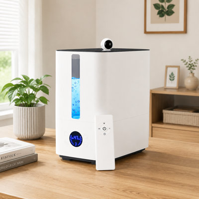 9.8L Ultrasonic Cool Mist Humidifier For Large Room 6400 Sq Ft. Automatic Shut-off, Timer, Humidity Temp Display